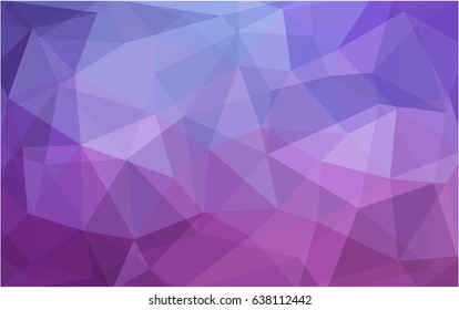 Light Purple, Pink vector polygonal illustration, which consist of triangles. Triangular design for your business. Creative geometric background in Origami style with gradient