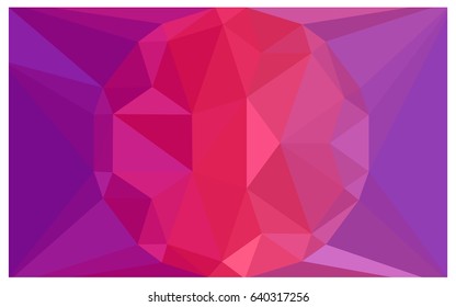 Light Purple, Pink vector polygonal illustration, which consist of triangles with a gemstone in center. Triangular design of a huge diamond for your business. Creative geometric background of gems.