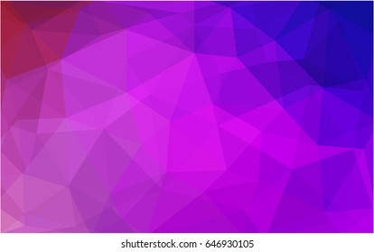 Light Purple, Pink vector polygonal illustration, which consist of triangles. Triangular design for your business. Creative geometric background in Origami style with gradient