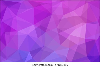 Light Purple, Pink vector polygonal illustration, which consist of triangles. Triangular pattern for your business design. Geometric background in Origami style with gradient. 