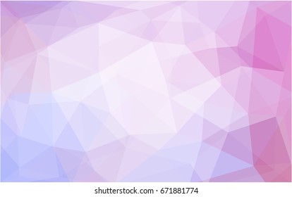 Light Purple, Pink vector polygonal illustration, which consist of triangles. Triangular design for your business. Creative geometric background in Origami style with gradient