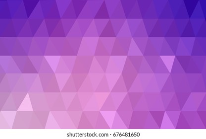 Light Purple, Pink vector polygonal illustration, which consist of triangles. Triangular design for your business. Creative geometric background in Origami style with gradient
