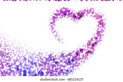 Light Purple, Pink vector polygonal illustration, which consist of rectangles. Rectangular pattern for your business design. Geometric background in Origami style with gradient. 