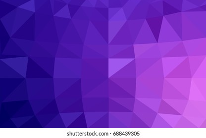 Light Purple, Pink vector polygonal illustration, which consist of triangles. Triangular design for your business. Creative geometric background in Origami style with gradient