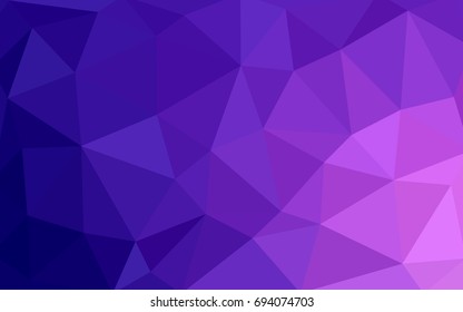 Light Purple, Pink vector polygonal illustration, which consist of triangles. Triangular design for your business. Creative geometric background in Origami style with gradient