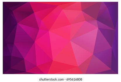 Light Purple, Pink vector polygonal illustration, which consist of triangles. Triangular design for your business. Creative geometric background in Origami style with gradient