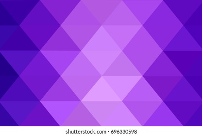 Light Purple, Pink vector polygonal illustration, which consist of triangles. Triangular pattern for your business design. Geometric background in Origami style with gradient. 