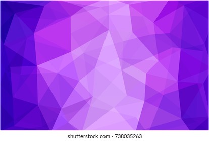 Light Purple, Pink vector polygonal illustration, which consist of triangles. Triangular pattern for your business design. Geometric background in Origami style with gradient. 