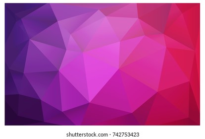 Light Purple, Pink vector polygonal illustration, which consist of triangles. Triangular design for your business. Creative geometric background in Origami style with gradient