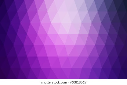 Light Purple, Pink vector polygonal illustration, which consist of triangles. Triangular design for your business. Creative geometric background in Origami style with gradient