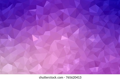Light Purple, Pink vector polygonal illustration, which consist of triangles. Triangular design for your business. Creative geometric background in Origami style with gradient