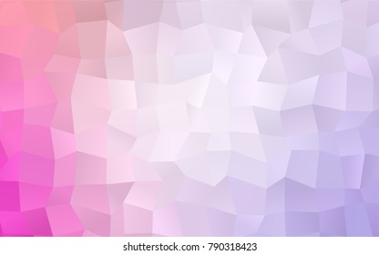 Light Purple, Pink vector polygonal illustration, which consist of rectangles. Rectangular pattern for your business design. Geometric background in Origami style with gradient. 
