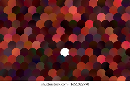 Color púrpura claro, Color rojo vector rosado de círculos geométricos, formas. Pancarta de mosaico colorido. Fondo geométrico con discos de color.