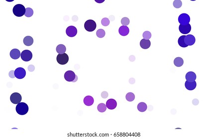 Light Purple, Pink vector red banner with set of circles, dots. Donuts Background. Creative Design Template. Technological halftone illustration.