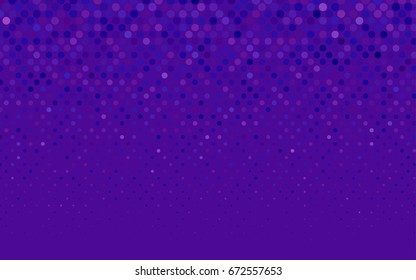 Light Purple, Pink vector red banner with set of circles, dots. Donuts Background. Creative Design Template. Technological halftone illustration.
