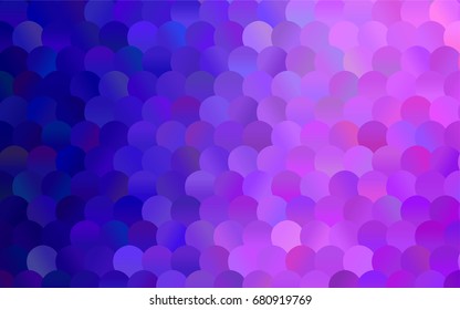 Light Purple, Pink vector red banner with set of circles, dots. Donuts Background. Creative Design Template. Technological halftone illustration.