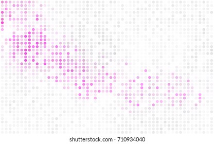 Light Purple, Pink vector red pattern of geometric circles, shapes. Colorful mosaic banner. Geometric background with colored disks.