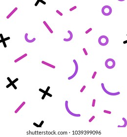 Light Purple, Pink vector seamless pattern with abstract lines. Illustration with repetition of lines on white background. Template for business cards, websites.