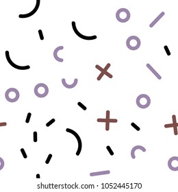 Light Purple, Pink vector seamless background with lines, ovals. Trendy seamless illustration with abstract lines. Design for textile, fabric, wallpapers.