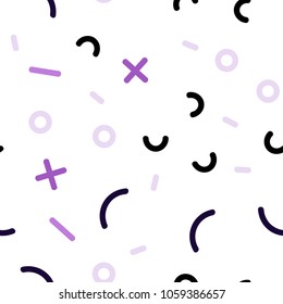 Light Purple, Pink vector seamless cover with abstract shapes. Decorative abstract design of repeating lines, circles. Pattern for design of window blinds, curtains.