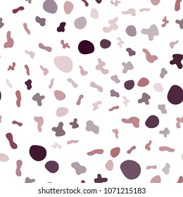 Light Purple, Pink vector seamless background with bent ribbons. A sample with blurred bubble shapes. Pattern for your business design.
