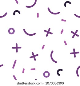 Light Purple, Pink vector seamless template with geometric lines. Decorative abstract design of repeating lines, circles. Design for textile, fabric, wallpapers.