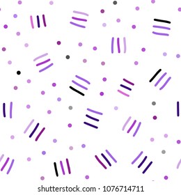 Light Purple, Pink vector seamless layout with simple elements. Seamless Illustration with set of abstact gradient lines. Pattern for design of fabric, wallpapers.