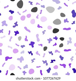 Light Purple, Pink vector seamless background with lava shapes. Colorful illustration in abstract marble style with gradient. Textured wave pattern for backgrounds.