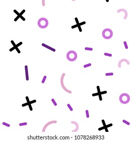 Light Purple, Pink vector seamless pattern with abstract lines. Trendy seamless illustration with abstract lines. Trendy design for wallpaper, fabric makers.