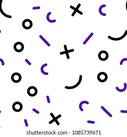 Light Purple, Pink vector seamless texture with elements of lines. Illustration with repetition of lines on white background. Pattern for design of fabric, wallpapers.