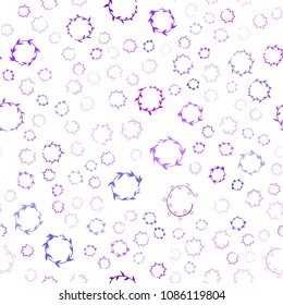 Light Purple, Pink vector seamless backdrop with dots. Abstract illustration with colored bubbles in nature style. Pattern can be used for beautiful websites.
