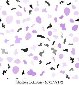 Light Purple, Pink vector seamless pattern with bent ribbons. Brand-new colored illustration in marble style with gradient. A completely new memphis design for your business.