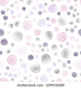 Light Purple, Pink vector seamless natural abstract pattern. Glitter abstract illustration with doodles and flowers. Pattern for heads of websites and designs.