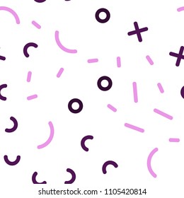 Light Purple, Pink vector seamless template with geometric lines. Seamless gradient abstract lines on white background. Pattern for design of window blinds, curtains.