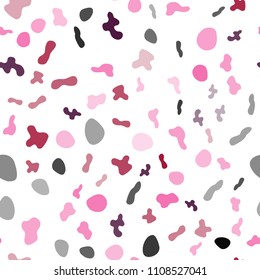 Light Purple, Pink vector seamless background with liquid shapes. Geometric illustration in marble style with gradient.  Pattern for your business design.