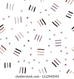 Light Purple, Pink vector seamless cover with abstract shapes. Trendy seamless illustration with abstract lines. Pattern for design of window blinds, curtains.