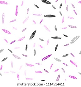 Light Purple, Pink vector seamless layout with circle shapes. Blurred decorative design in abstract style with bubbles. Pattern can be used for futuristic ad, booklets.