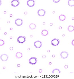 Light Purple, Pink vector seamless template with circles. Illustration with set of shining colorful abstract circles. Completely new template for your brand book.