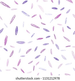 Light Purple, Pink vector seamless background with bubbles. Glitter abstract illustration with blurred drops of rain. Pattern can be used for futuristic ad, booklets.