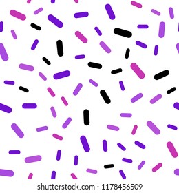 Light Purple, Pink vector seamless cover with stright stripes. Lines on blurred abstract background with gradient. Smart design for your business advert.