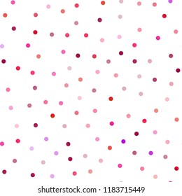 Light Purple, Pink vector seamless texture with disks. Modern abstract illustration with colorful water drops. New design for ad, poster, banner of your website.