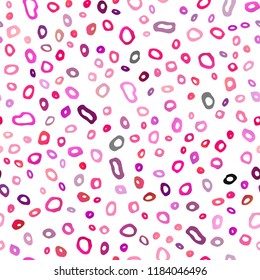 Light Purple, Pink vector seamless pattern with spheres. Modern abstract illustration with colorful water drops. Trendy design for wallpaper, fabric makers.