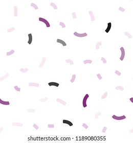 Light Purple, Pink vector seamless pattern with lines, ovals. A completely new color illustration in marble style. Textured wave pattern for backgrounds.