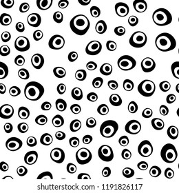 Light Purple, Pink vector seamless backdrop with dots, spots. Modern abstract illustration with colorful water drops. Pattern for design of window blinds, curtains.