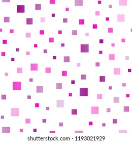 Light Purple, Pink vector seamless backdrop with rectangles, squares. Glitter abstract illustration with rectangular shapes. Pattern for busines ad, booklets, leaflets