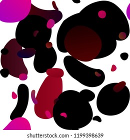 Light Purple, Pink vector seamless texture with disks. Colorful illustration with blurred circles in nature style. Design for textile, fabric, wallpapers.