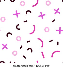 Light Purple, Pink vector seamless cover with abstract shapes. Seamless Illustration with set of abstact gradient lines. Pattern for design of window blinds, curtains.