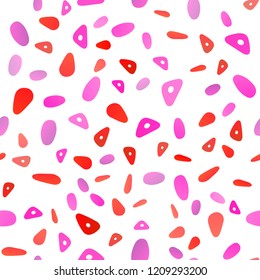 Light Purple, Pink vector seamless cover in polygonal style with circles. Modern abstract illustration with colorful dots, lines. Modern template for your landing page.