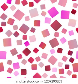 Light Purple, Pink vector seamless layout with lines, rectangles. Abstract gradient illustration with rectangles. Pattern for commercials.