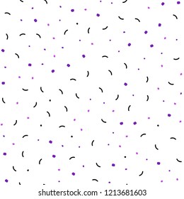 Light Purple, Pink vector seamless texture with disks, lines. Colorful illustration with circles and lines in futuristic style. Pattern for trendy fabric, wallpapers.